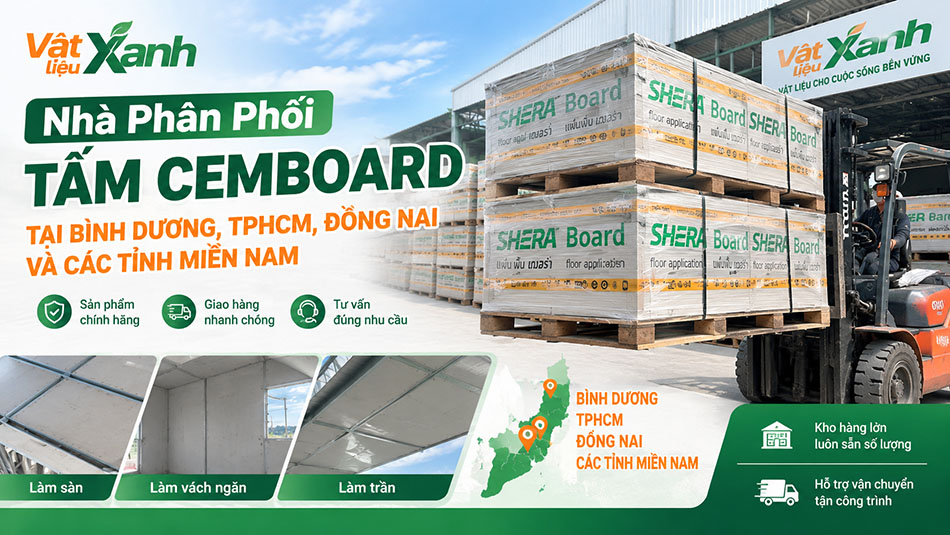 nhà phân phối tấm cemboard tại Bình Dương