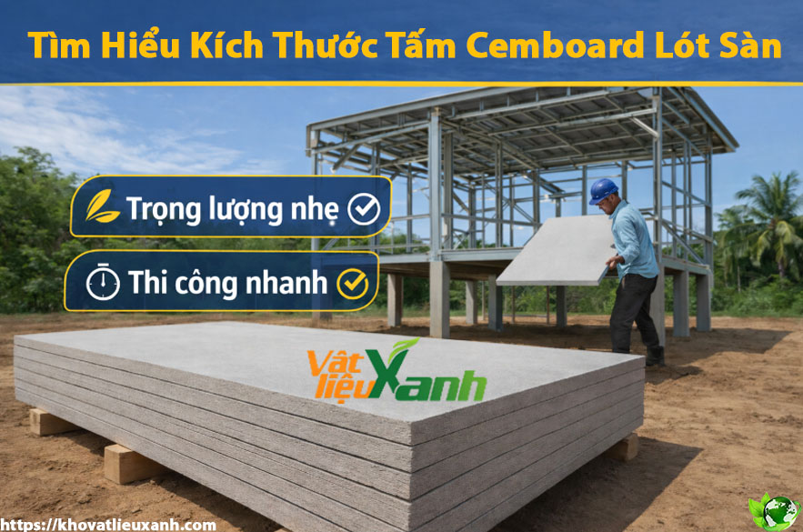 Kích thước tấm cemboard chuẩn thi công
