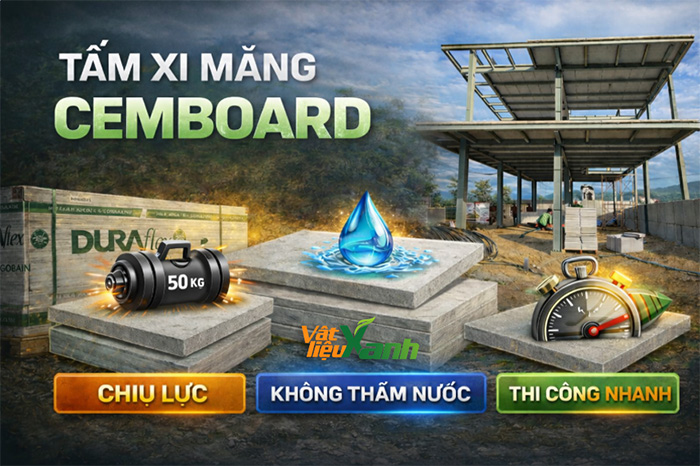 Tấm Cemboard kho vật liệu xanh