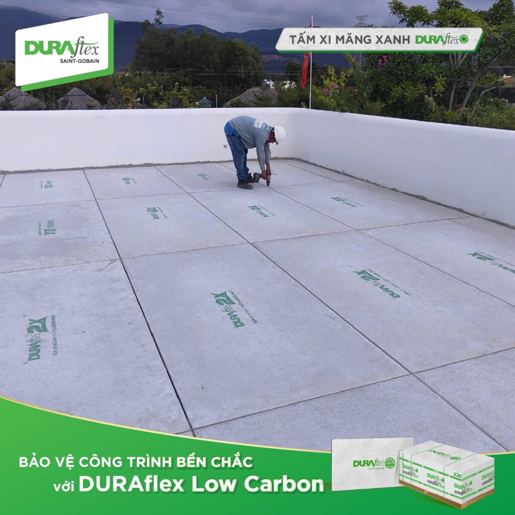 Sàn ngoài trời bằng tấm xi măng duraflex 20mm