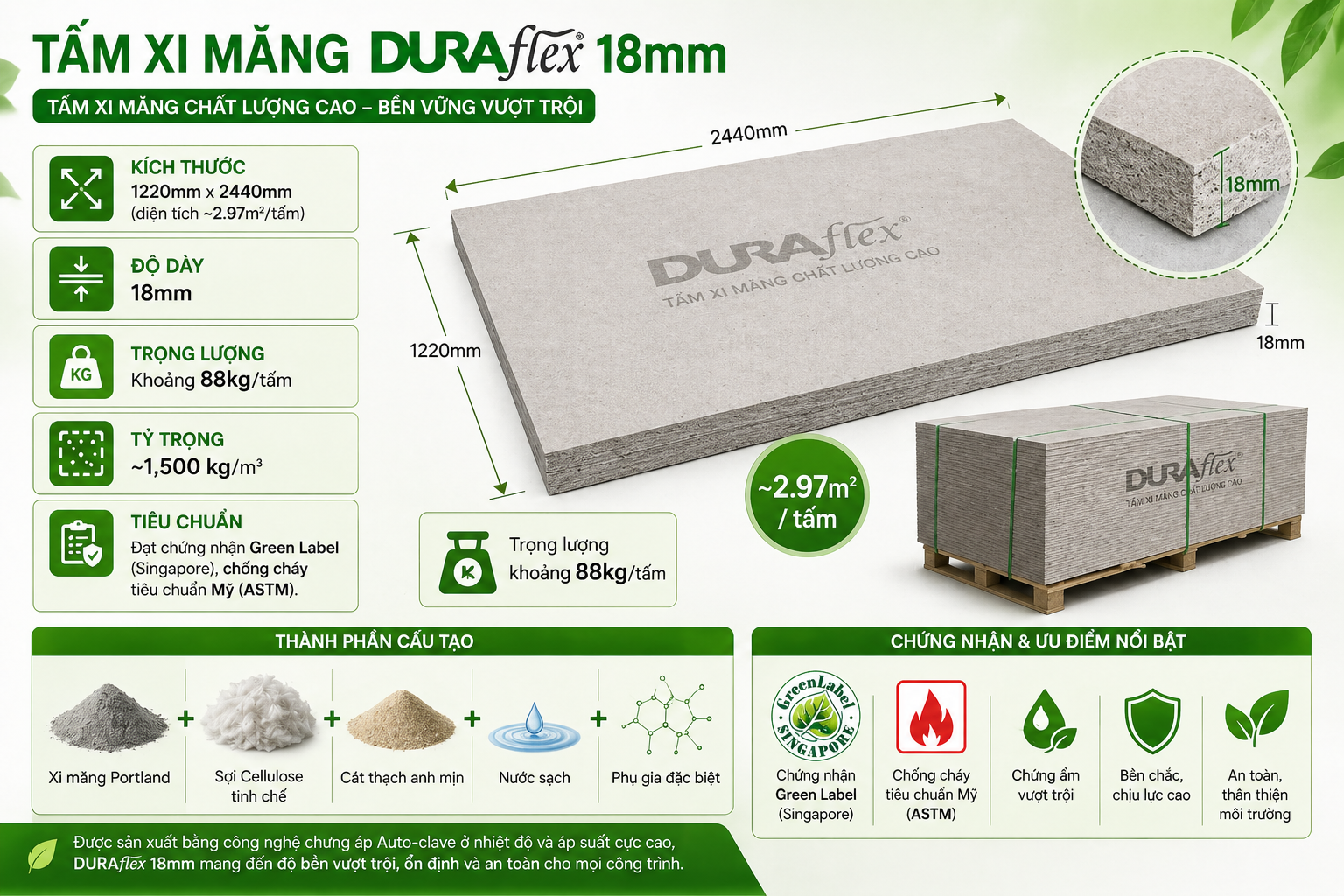 Tấm duraflex làm vách ngăn