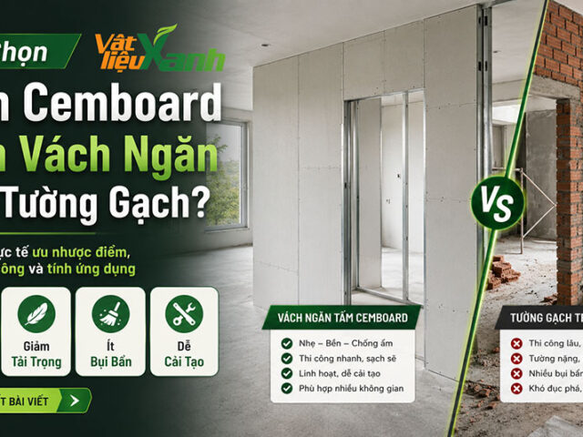 Tấm cemboard làm vách ngăn