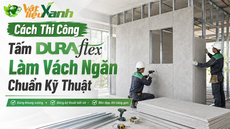 thi công tấm duraflex vách ngăn