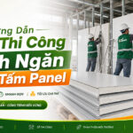 thi công vách ngăn bằng tấm panel