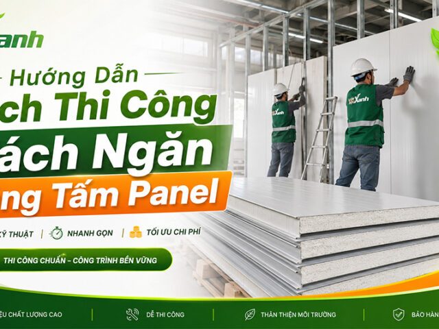 thi công vách ngăn bằng tấm panel