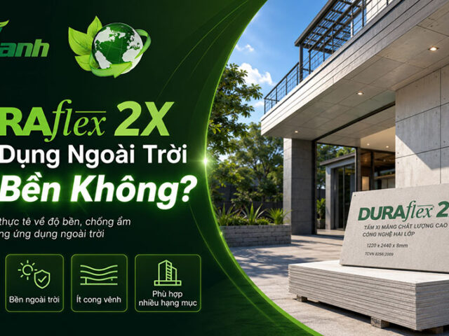 tấm duraflex 2x ứng dụng ngoài trời