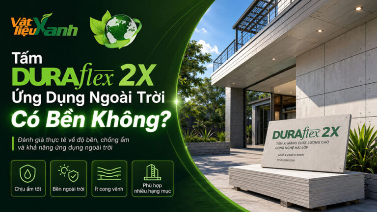 tấm duraflex 2x ứng dụng ngoài trời