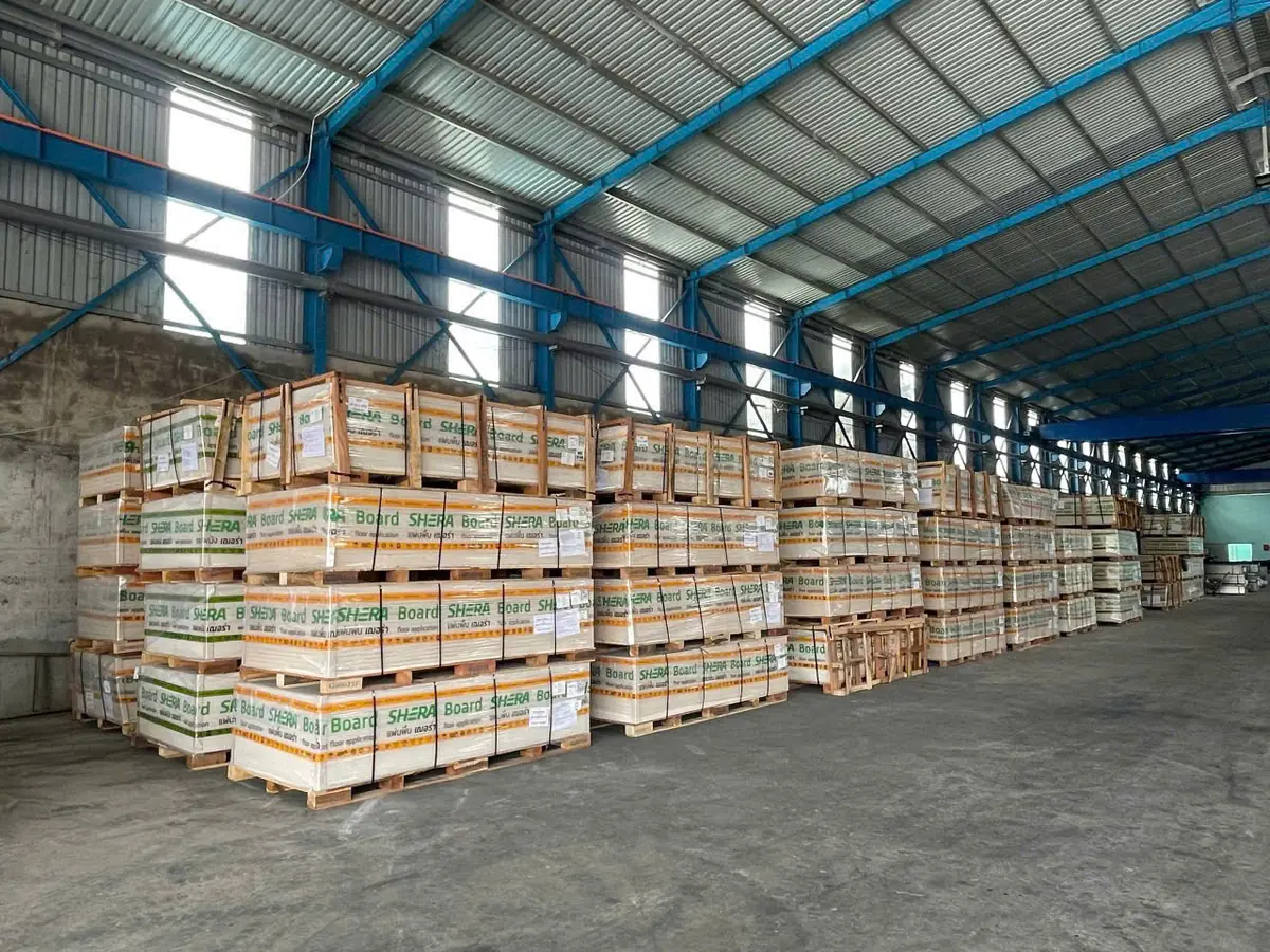 Kho chứa pallet tấm cemboard ngoài trời SHERA Board với nhiều độ dày khác nhau