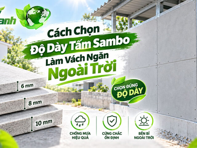 độ dày tấm sambo làm vách ngăn ngoài trời