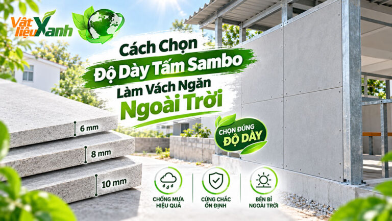 độ dày tấm sambo làm vách ngăn ngoài trời
