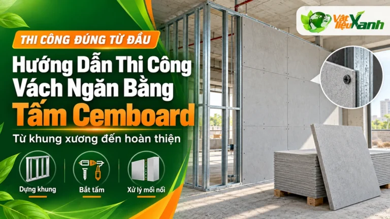 Thi Công Vách Ngăn Bằng Tấm Cemboard